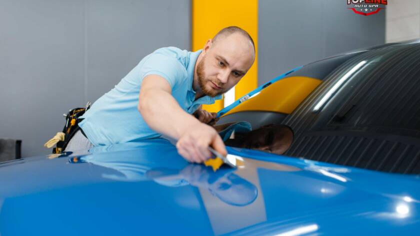 matte ppf on white car