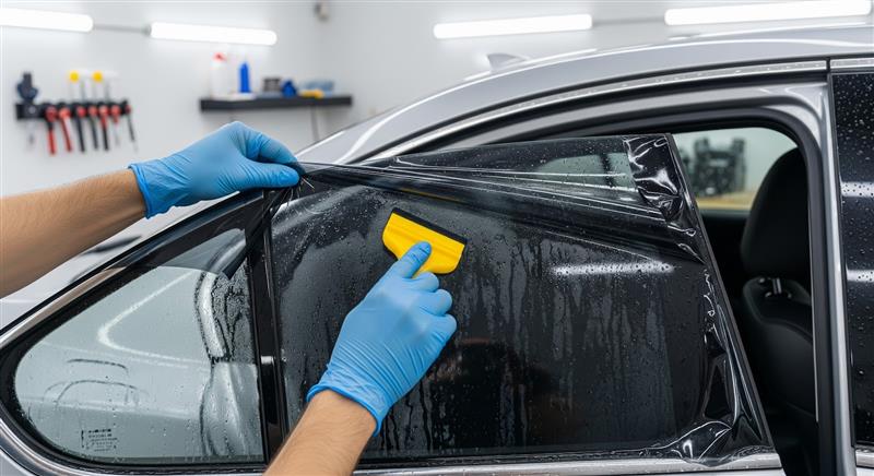 Applying regular tint film