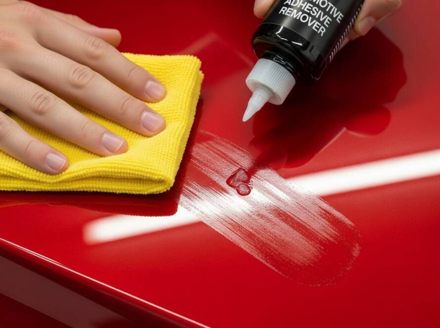getting glue off car paint​